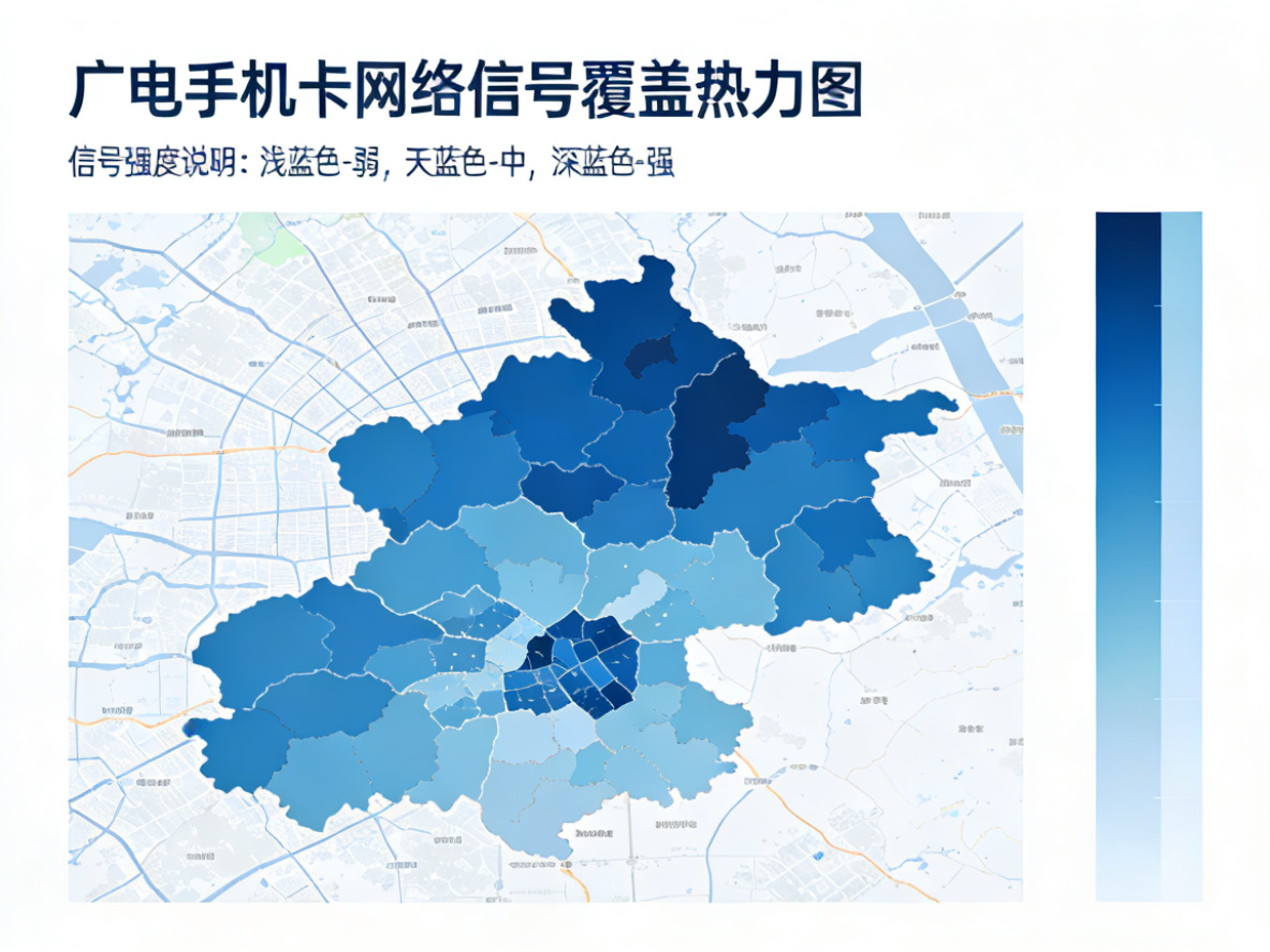 广电手机卡网络信号覆盖热力图